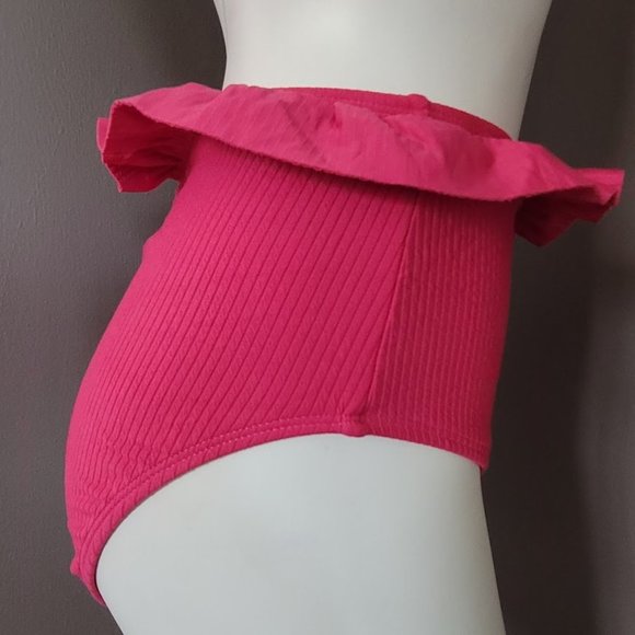 Juicy Couture Ruffle Bikini Bottom Raspberry Flutter Size Large - Picture 7 of 11